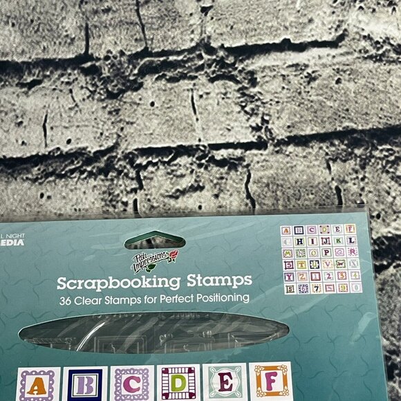 Scrapbooking Stamps QUILTED ALPHABET All Night Media 36 clear stamps 91404 - Picture 3 of 12